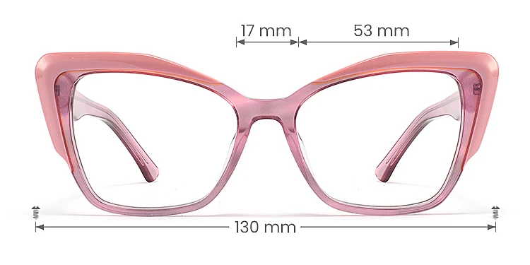 Elyta pink   Acetate  Eyeglasses, size view