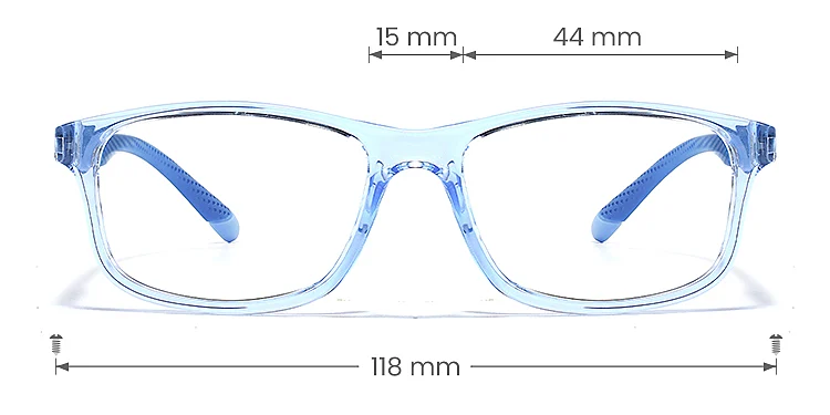 Daly blue   Plastic  Eyeglasses, size view