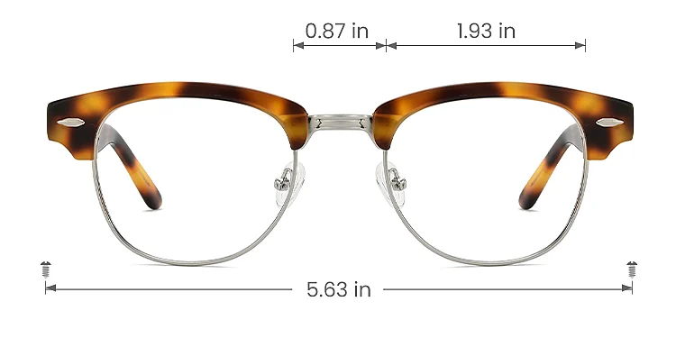 Leslie warm tortoise   Acetate  Eyeglasses, size view