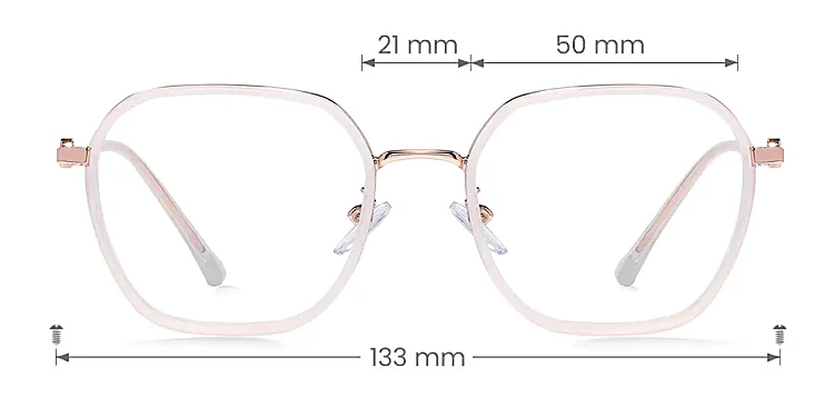 Amore cream   Plastic  Eyeglasses, size view