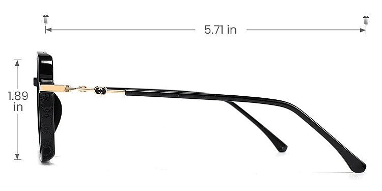 Carolyn black   Plastic  Eyeglasses, size view
