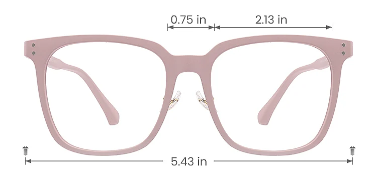 World matte pink   Plastic  Eyeglasses, size view