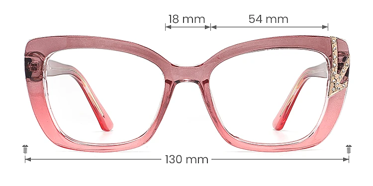 Morna purple carmine   Plastic  Eyeglasses, size view