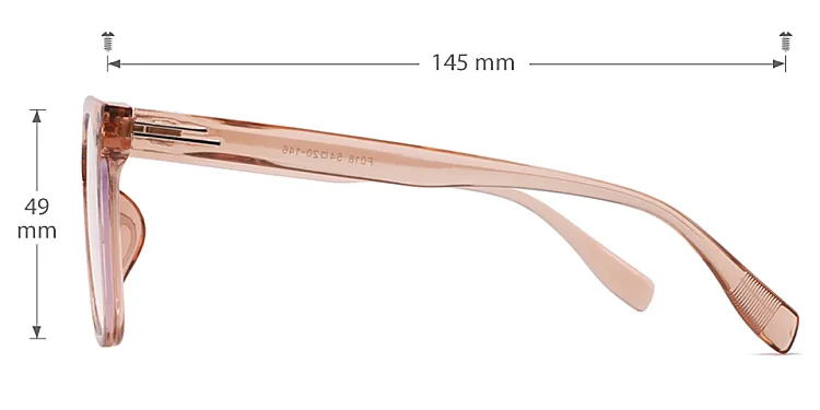 Malie champagne   Plastic  Eyeglasses, size view