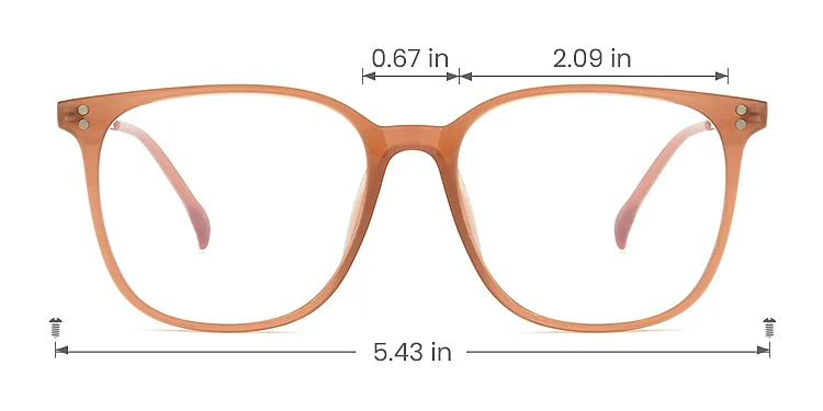 Ethan orange   TR90  Eyeglasses, size view