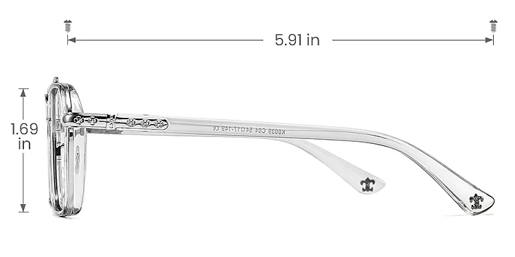 Miano grey   Plastic  Eyeglasses, size view