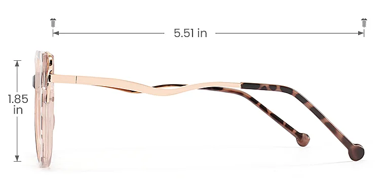 Trista petal tortoise   TR90  Eyeglasses, size view