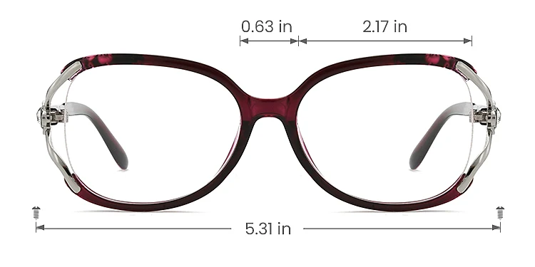 Dor purple   Plastic  Eyeglasses, size view