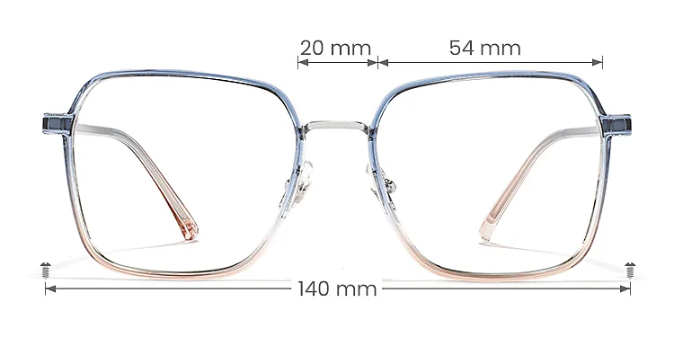 Diana blue brown   Plastic  Eyeglasses, size view