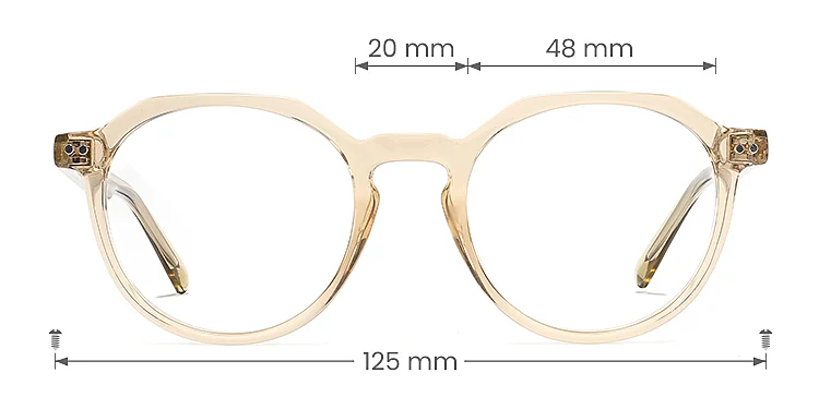 Chrissie champagne   Plastic  Eyeglasses, size view