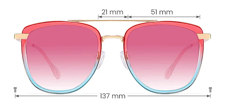 Simi red blue   Plastic  Sunglasses, size view