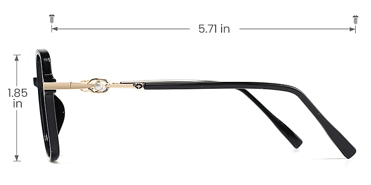 Cornelia black   Plastic  Eyeglasses, size view