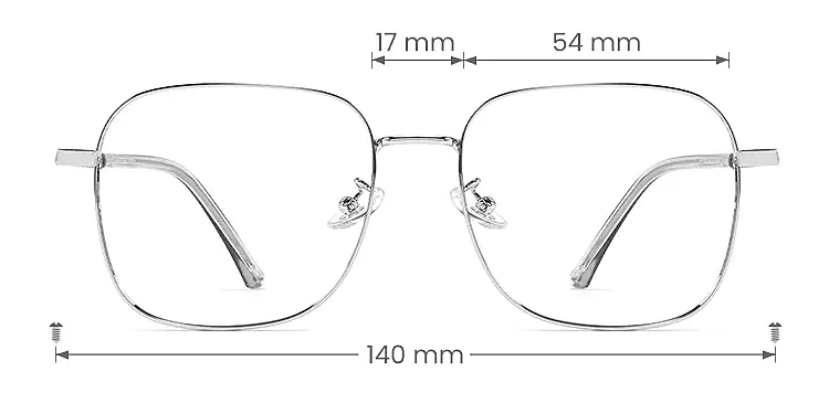Karine silver grey   Metal  Eyeglasses, size view