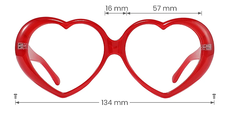 Melissa red   Plastic  Eyeglasses, size view