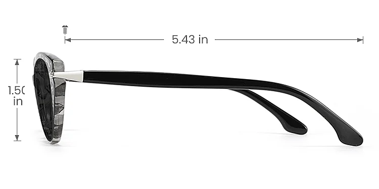 Pamela black   Plastic  Sunglasses, size view