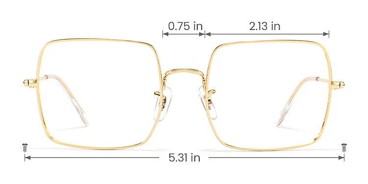 Bret gold   Metal  Eyeglasses, size view