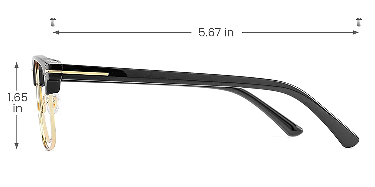 Sudi black yellow   Plastic  Eyeglasses, size view