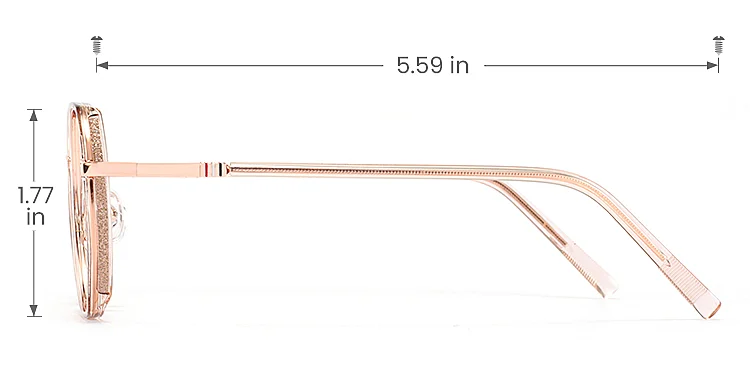 Lovely champagne   Plastic  Eyeglasses, size view