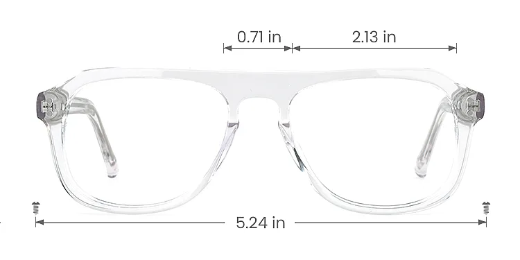 Stephanie clear   Acetate  Eyeglasses, size view