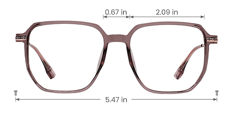 Romola purple rose gold   Plastic  Eyeglasses, size view