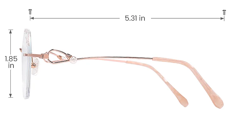 Kailyn rose gold   Metal  Eyeglasses, size view