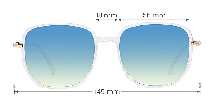 Gerda clear   Plastic  Sunglasses, size view