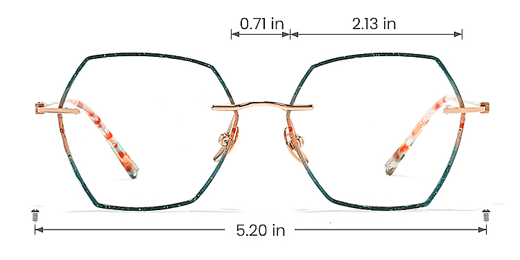 Anaya blue floral   Titanium  Eyeglasses, size view