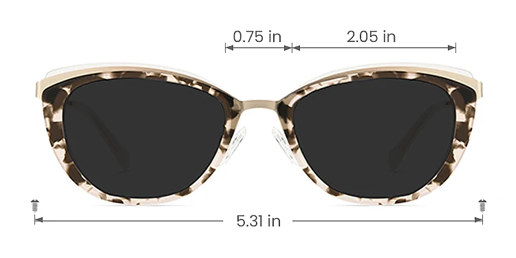 Joceln petal tortoise   Acetate  Sunglasses, size view