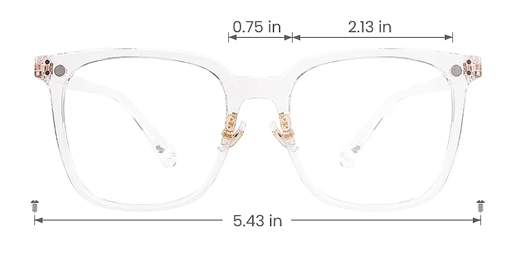 Samar clear   Plastic  Eyeglasses, size view