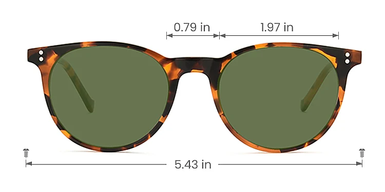 Blair warm tortoise   Acetate  Sunglasses, size view