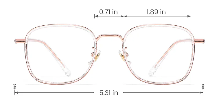 Shira clear   Plastic  Eyeglasses, size view