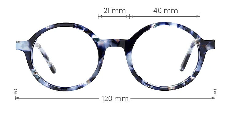 Agatha black tortoise   Acetate  Eyeglasses, size view