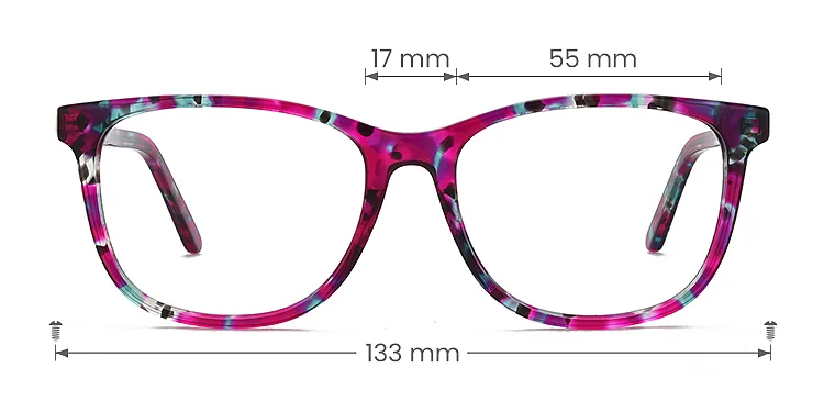 Nicole purple tortoise   Plastic  Eyeglasses, size view