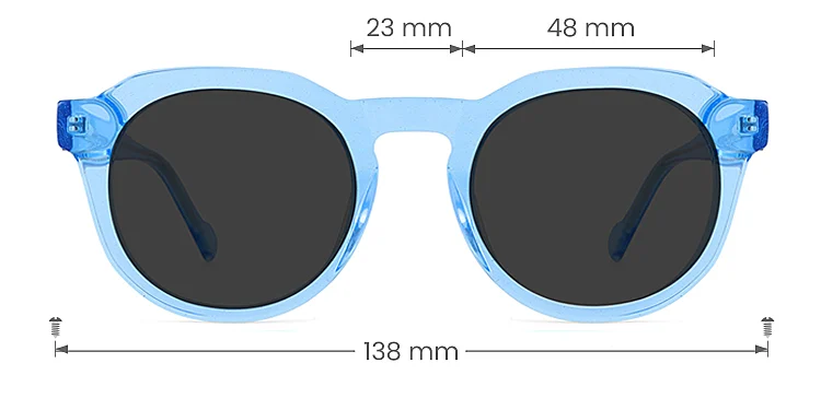 Fannie clear blue   Acetate  Sunglasses, size view