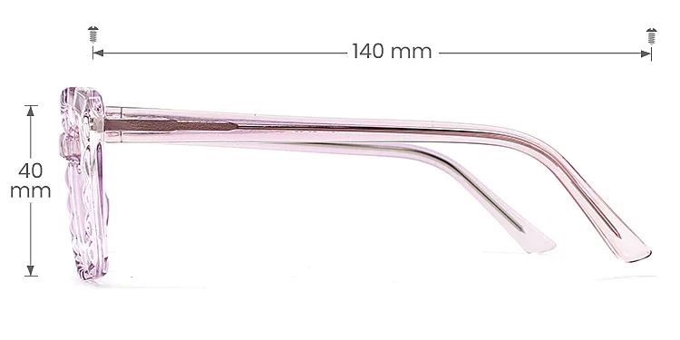 Larow lavender   Plastic  Eyeglasses, size view