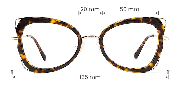 Robecca warm tortoise   Acetate  Eyeglasses, size view