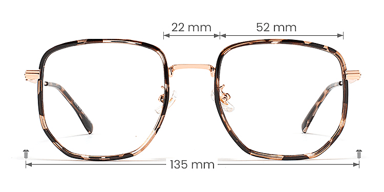 Clady champagne tortoise   Plastic  Eyeglasses, size view