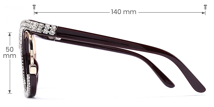 Kamia burgundy diamond   Plastic  Eyeglasses, size view