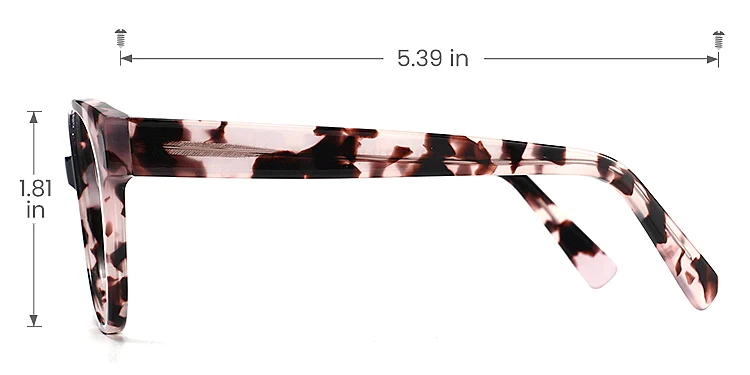 Aryana petal tortoise   Acetate  Eyeglasses, size view