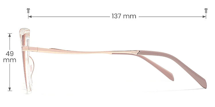 Jovi pink   Plastic  Eyeglasses, size view