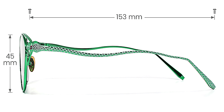 Cobra green   Metal  Sunglasses, size view