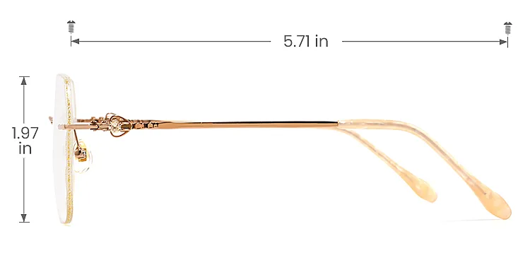 Liiam rose gold gold   Titanium  Eyeglasses, size view