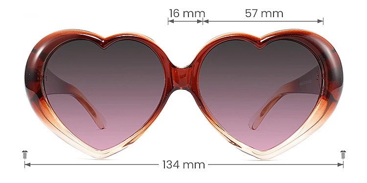 Melissa gradient brown   Plastic  Sunglasses, size view