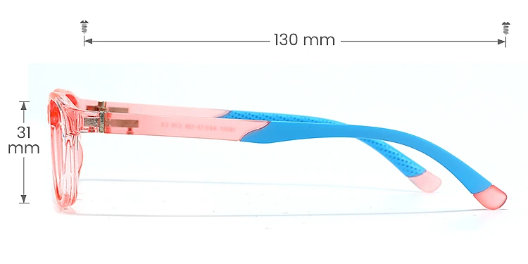 Daly pink   Plastic  Eyeglasses, size view