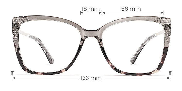 Monie grey   TR90  Eyeglasses, size view