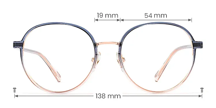 Kyra blue pink   Plastic  Eyeglasses, size view