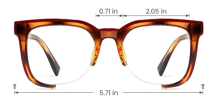 Elora warm tortoise   Plastic  Eyeglasses, size view