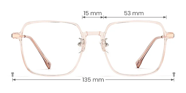 Sandy champagne   Plastic  Eyeglasses, size view