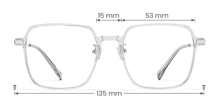 Sandy grey   Plastic  Eyeglasses, size view