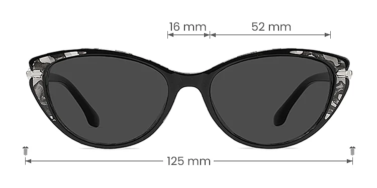 Pamela black   Plastic  Sunglasses, size view